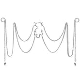 Simple Three-Dimensional Cyberpunk Nose Chain For Face